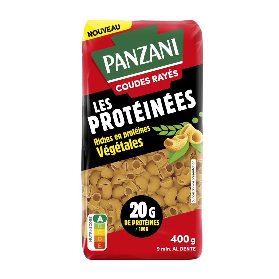 Panzani Les Protéinées Coudes Rayés 400 g